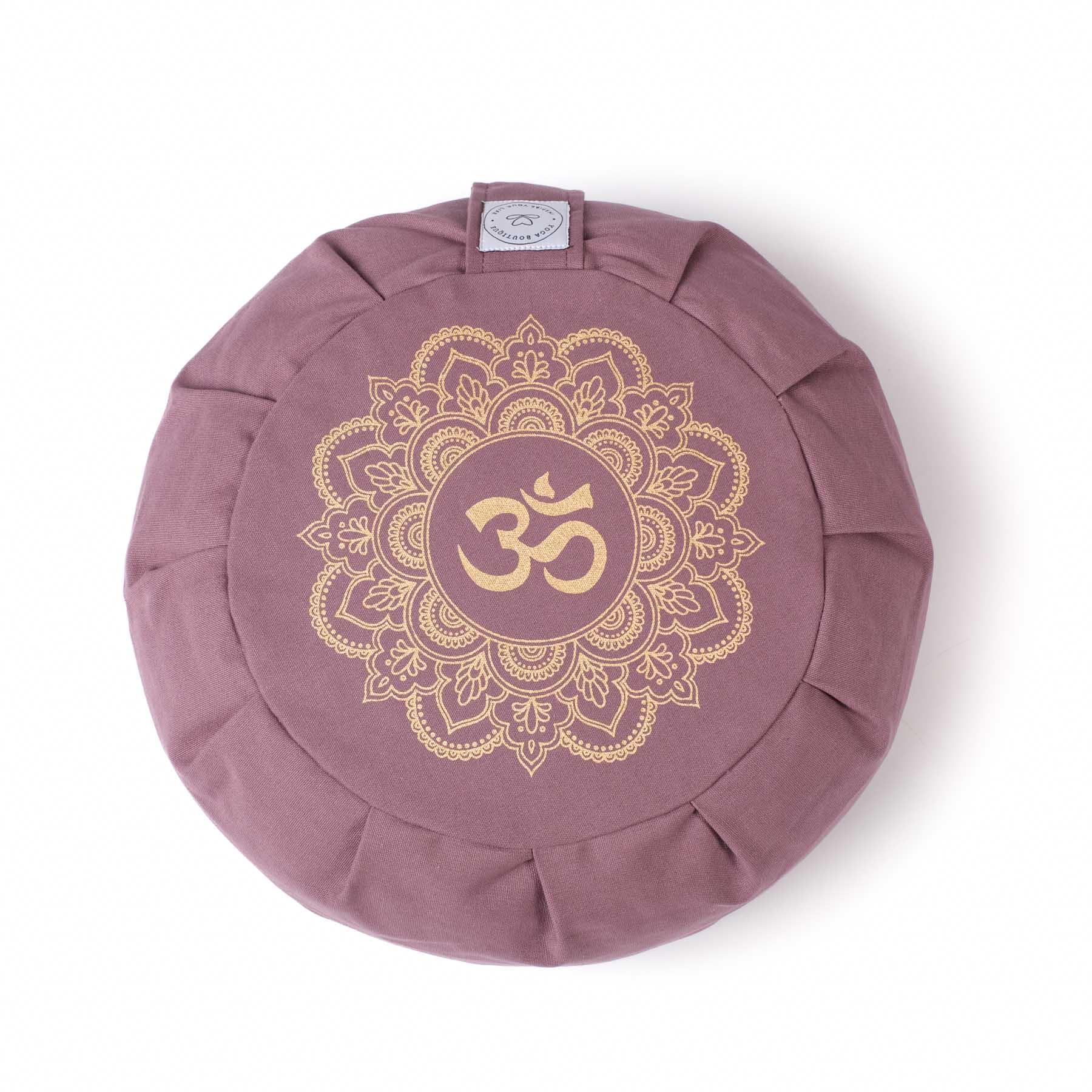 Cuscino da meditazione Zafu Mandala OM lavanda