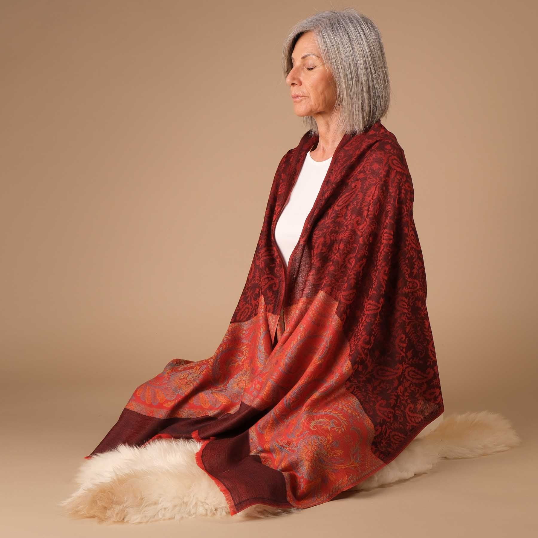 Sciarpa da meditazione in lana fine Cupido