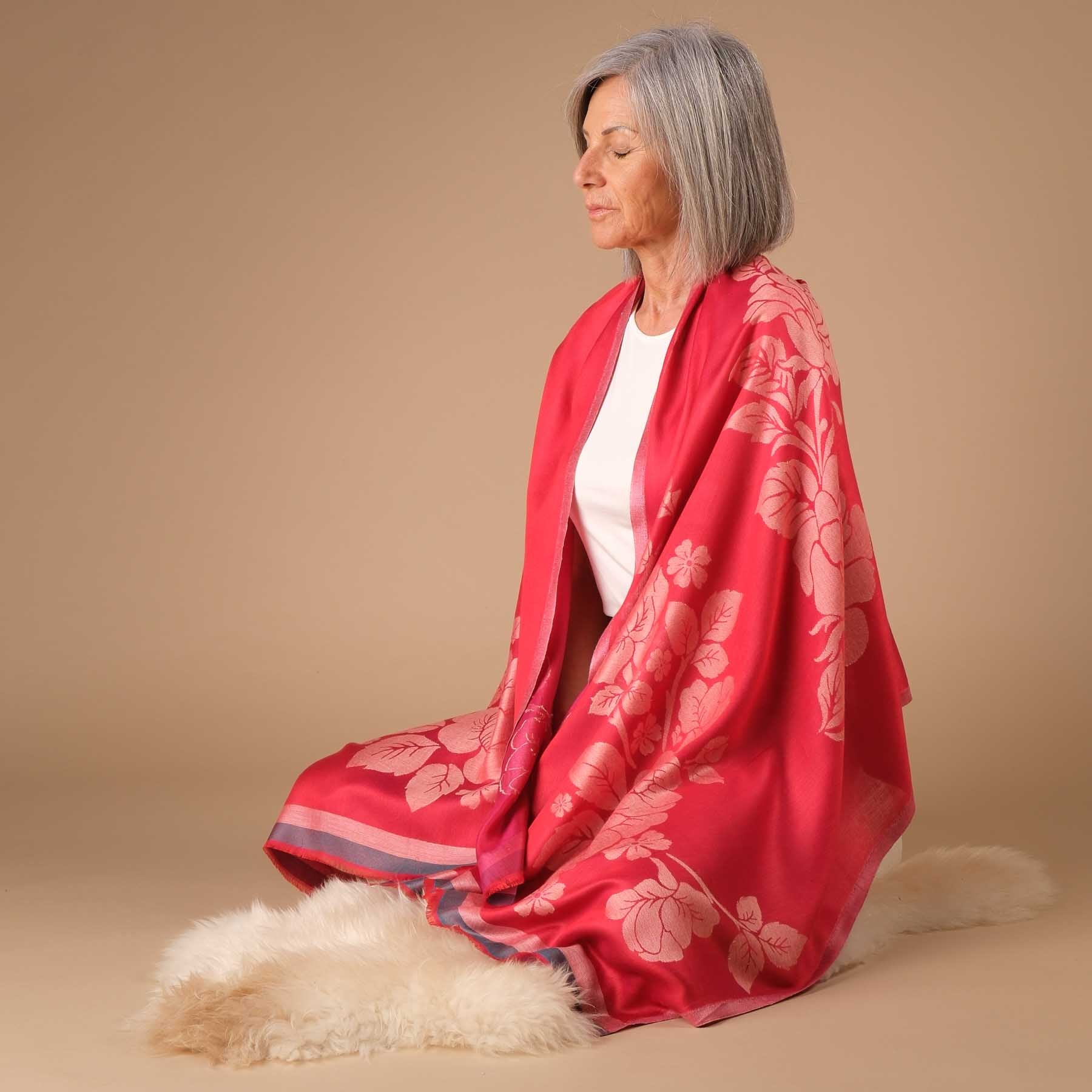 Scialle da meditazione Scialle Kani Modal Blossom