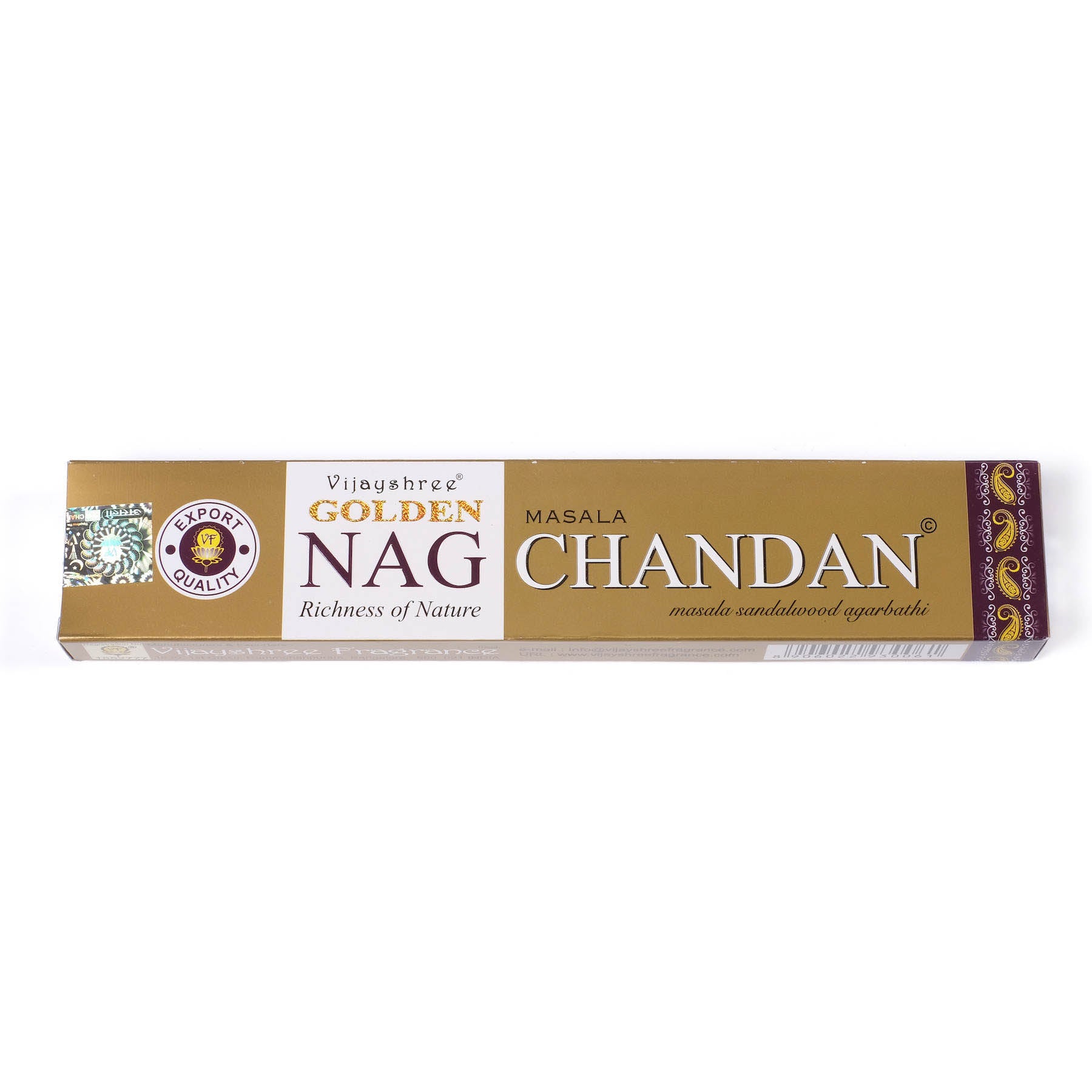 Bastoncini d'incenso Nag Chandan dorato