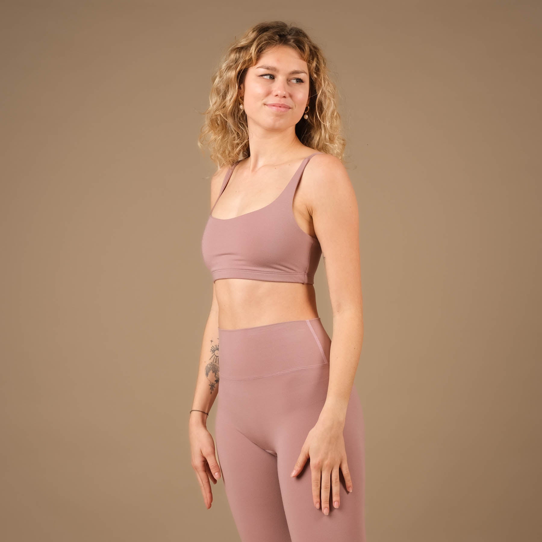 Reggiseno yoga Comfy made in Switzerland palissandro