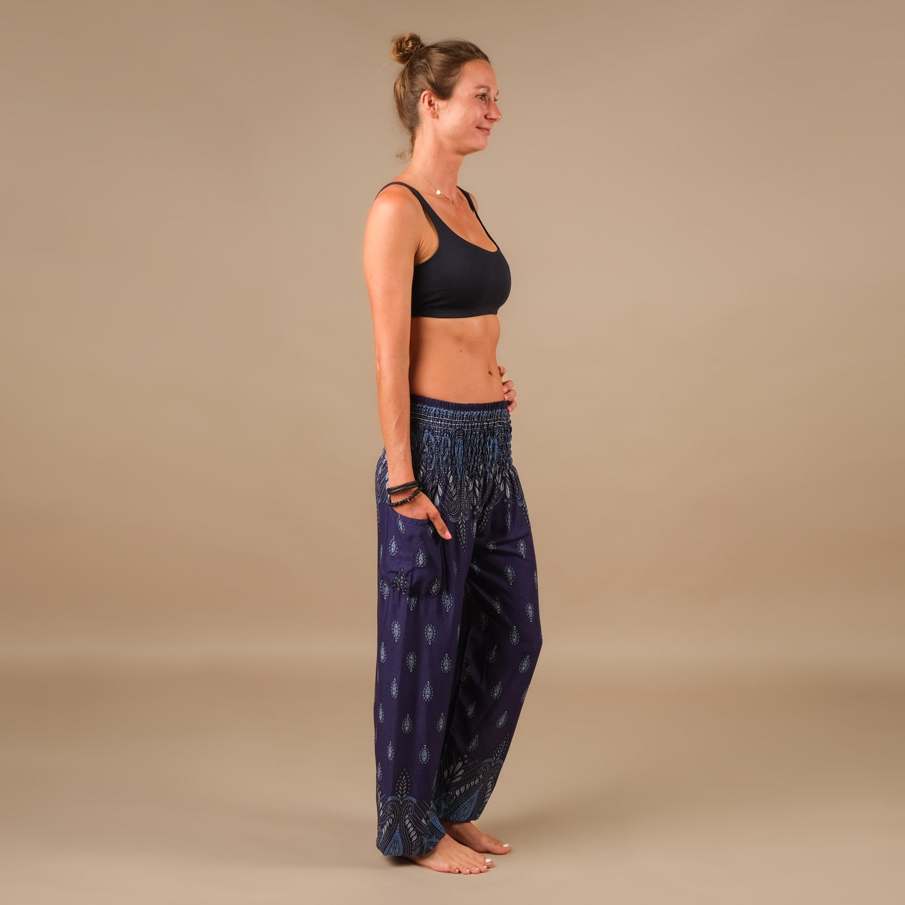 Pantaloni harem da yoga Bliss navy