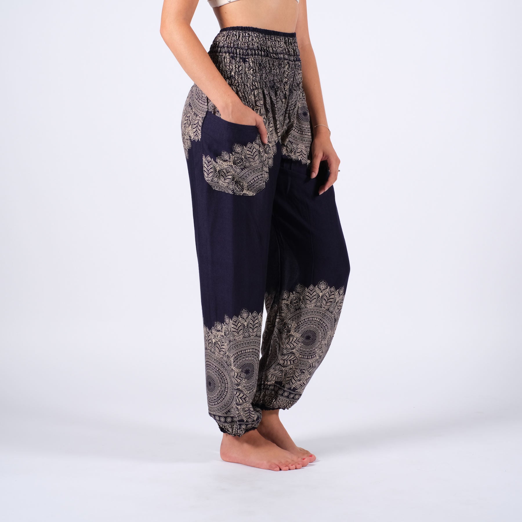 Pantaloni harem yoga Boho navy