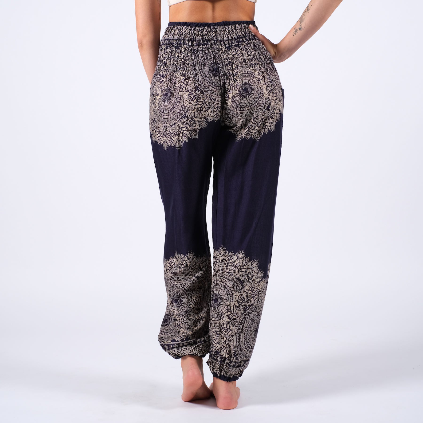 Pantaloni harem yoga Boho navy