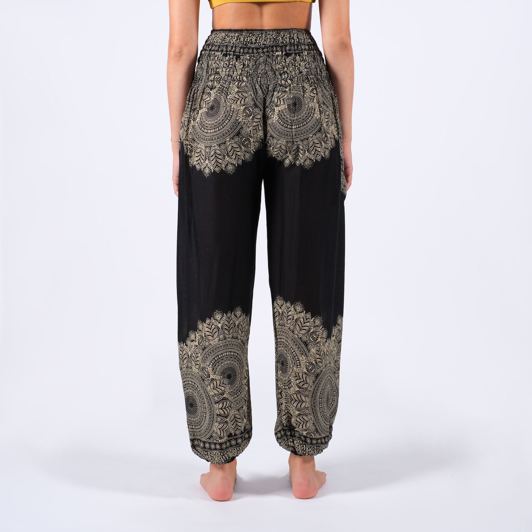 Pantaloni harem yoga Boho nero