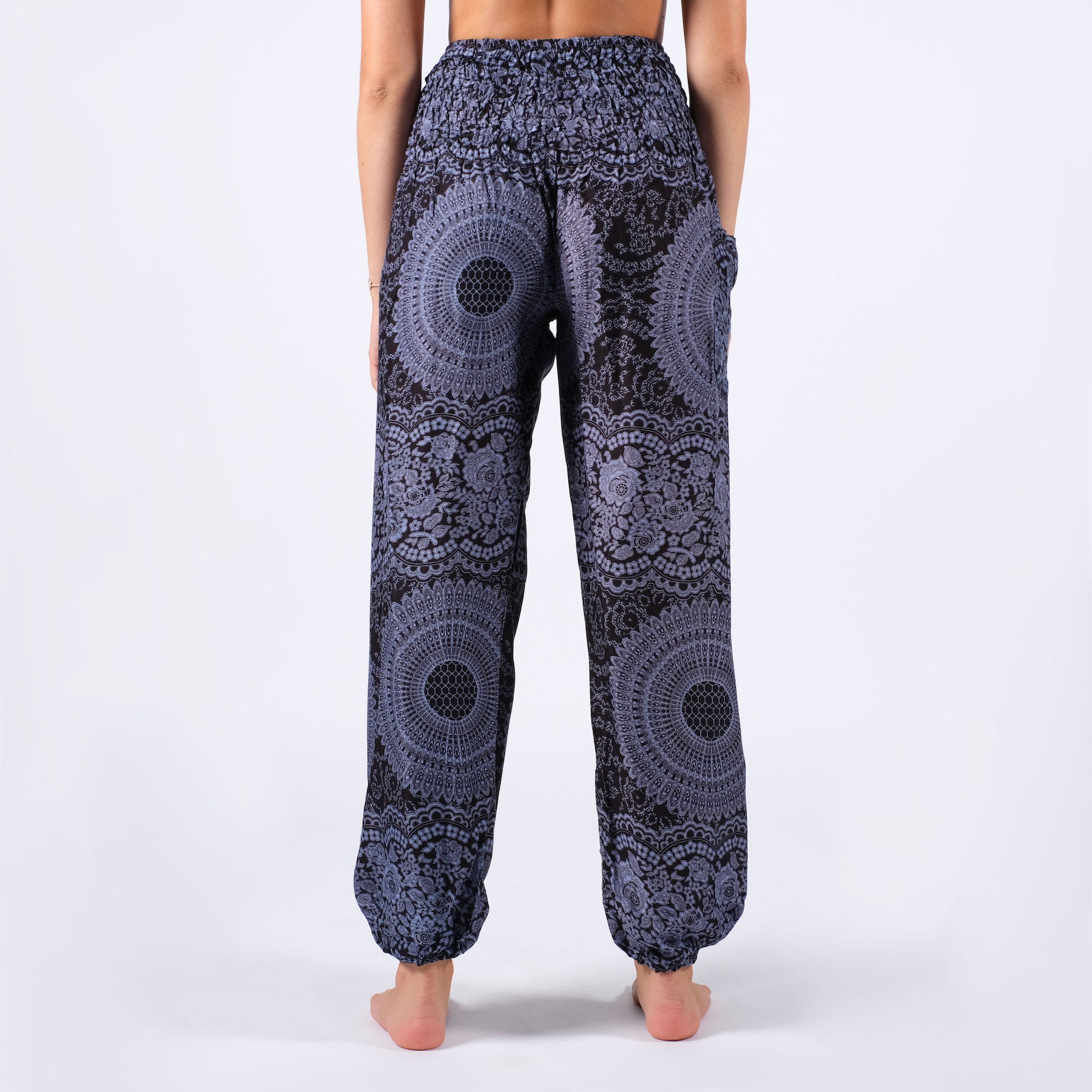 Yoga Harem Pantaloni Boho Pantaloni dell'estate indiana nero