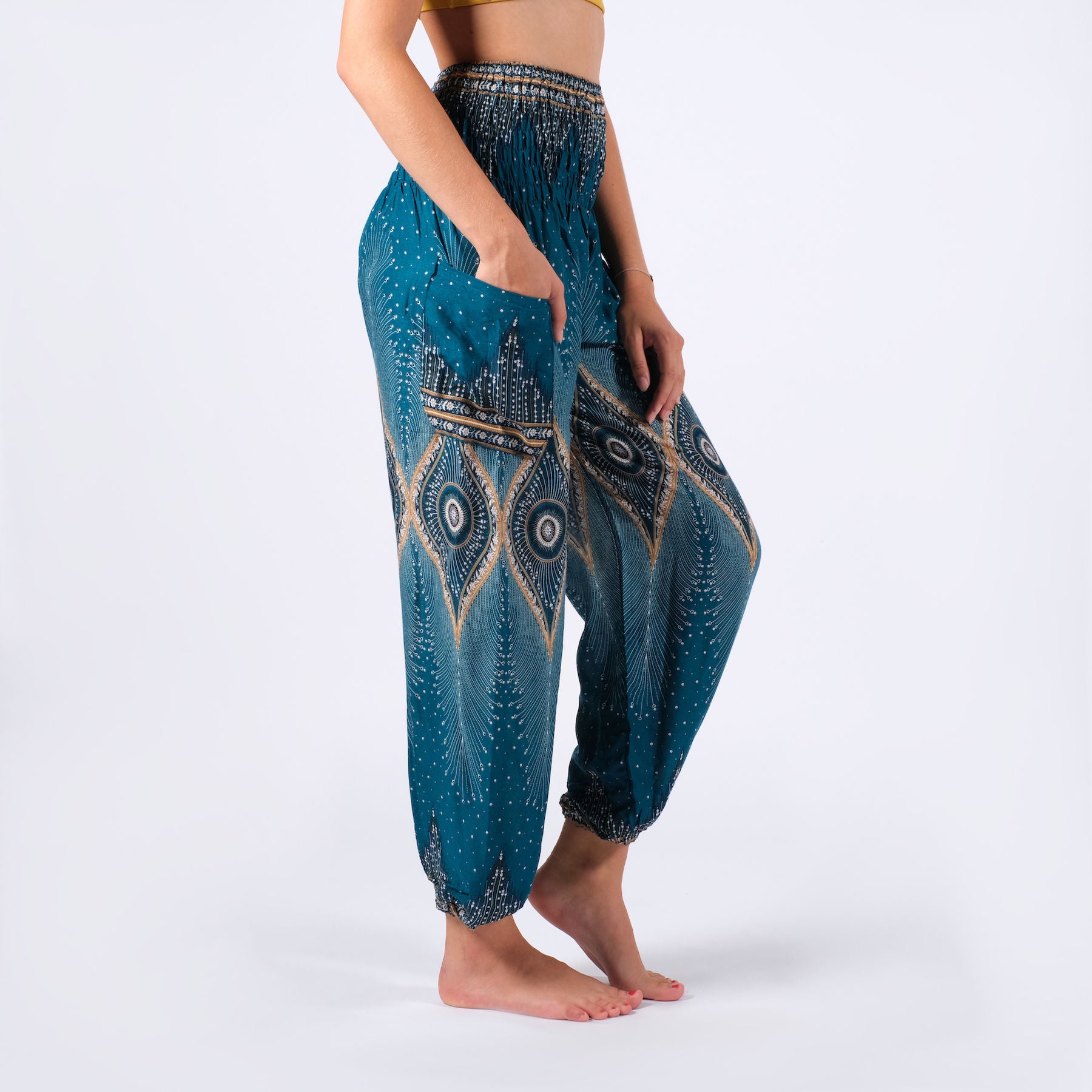 Yoga Harem Pantaloni Boho Pantaloni Oriente benzina