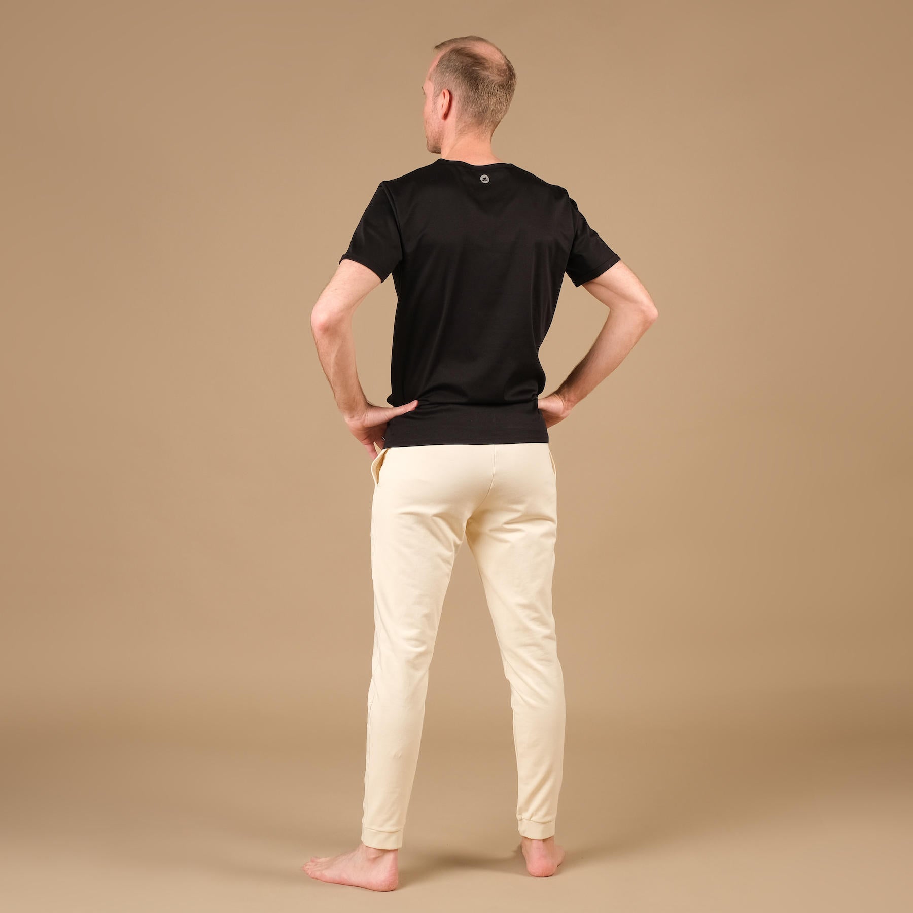 Camicia yoga da uomo in cotone Supima nero