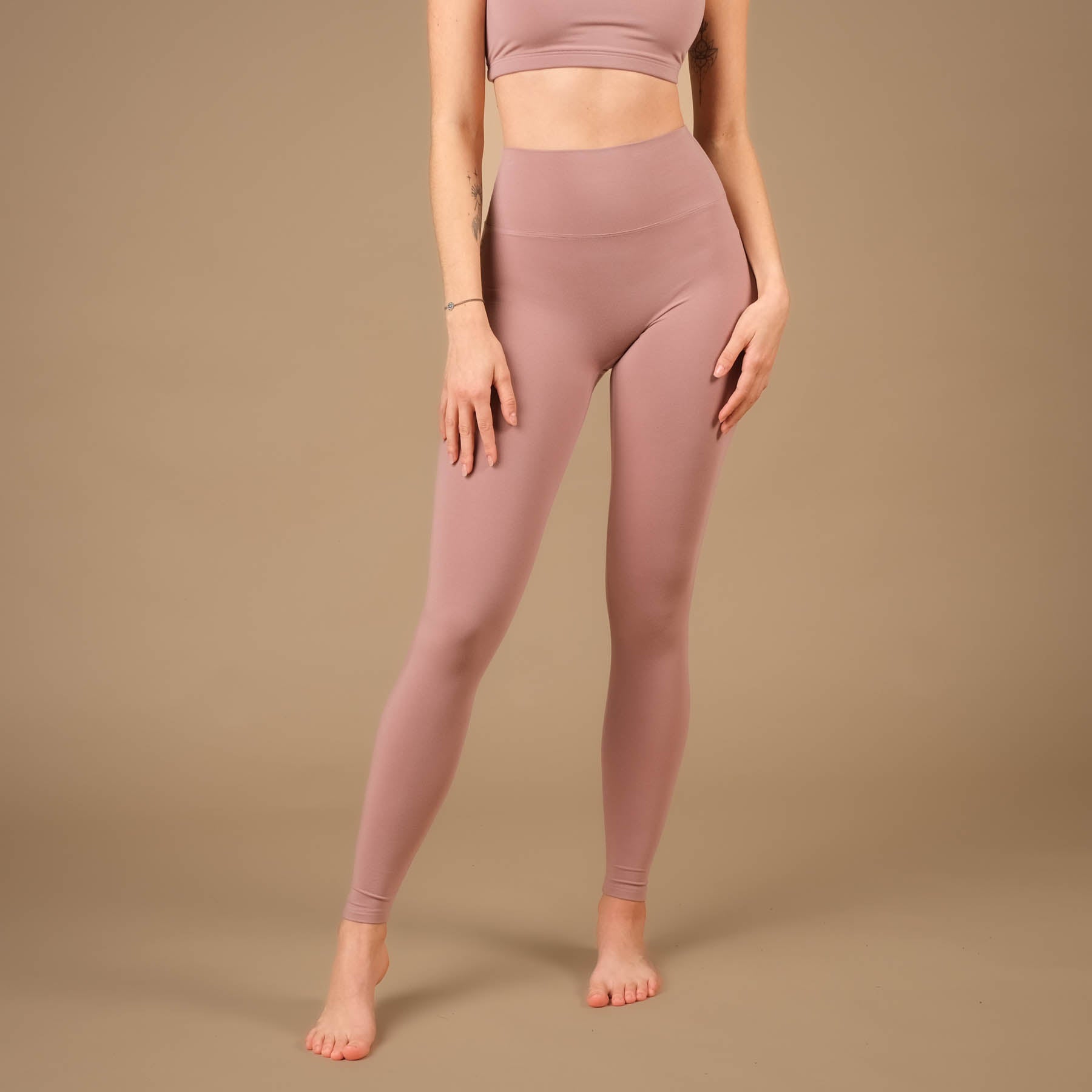 Leggings da yoga Comfy Rosewood, made in Switzerland