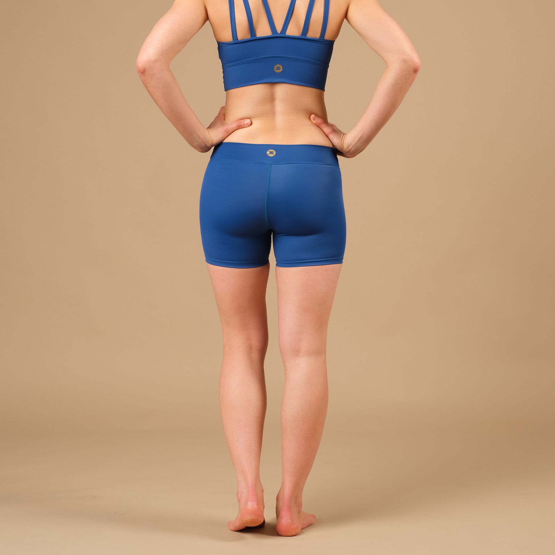 Pantaloncini da yoga Eco Mare blu