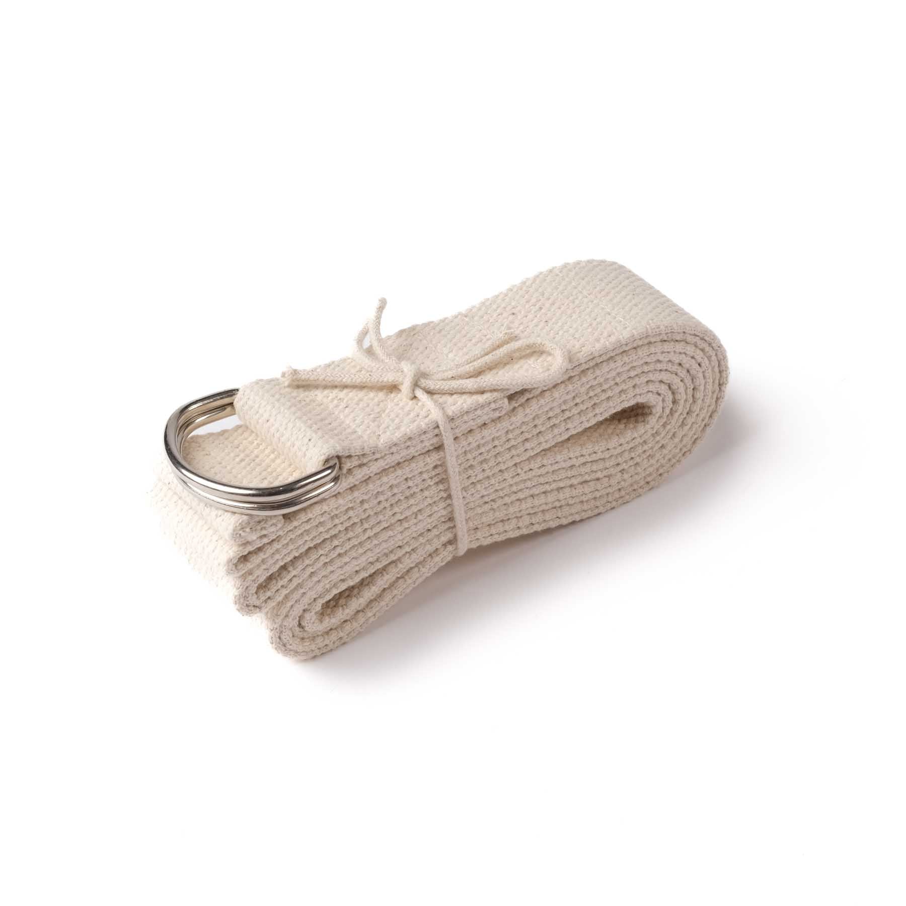 Cintura yoga in cotone bianco naturale