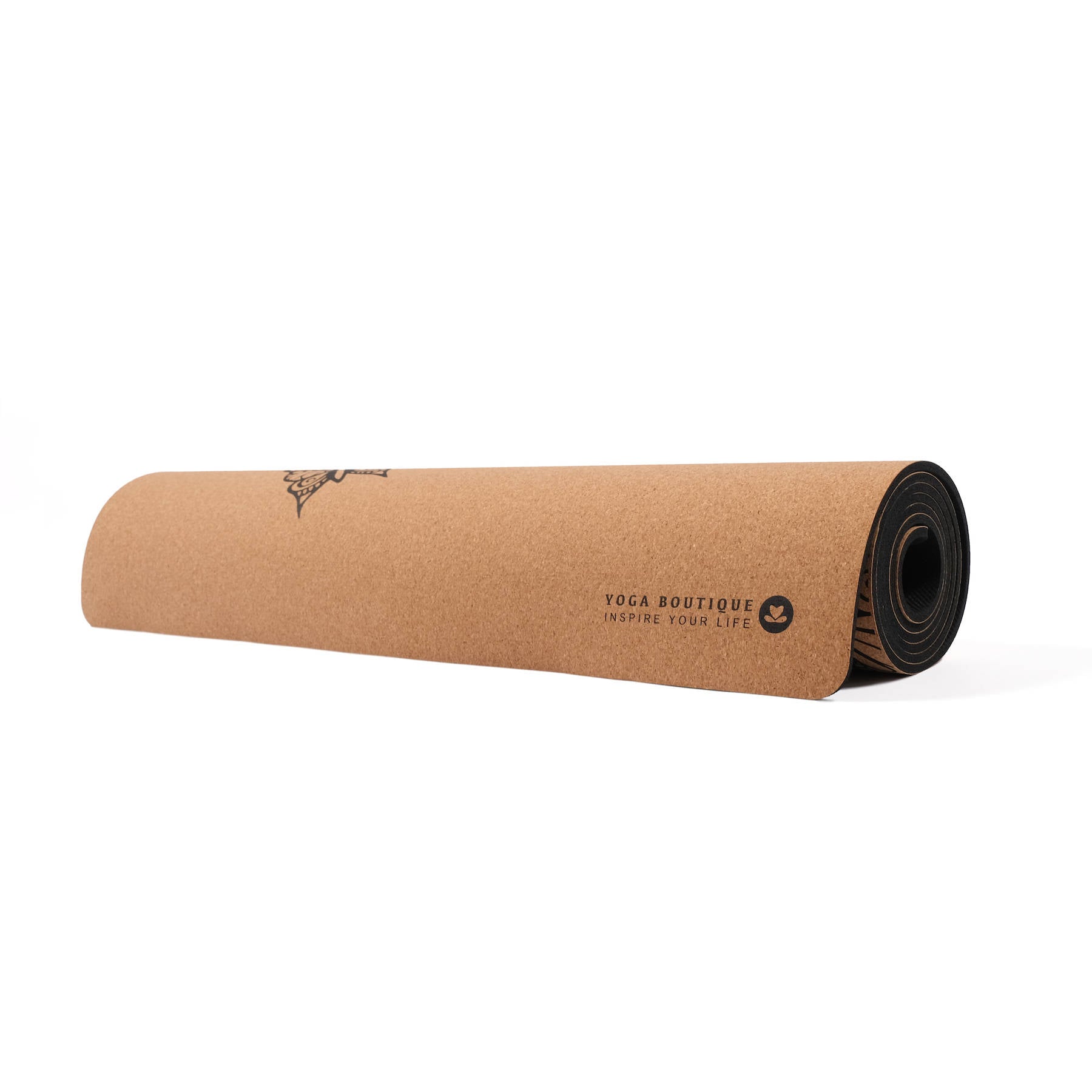 Tappetino da yoga Cork Tropical nero Senza PVC, biodegradabile